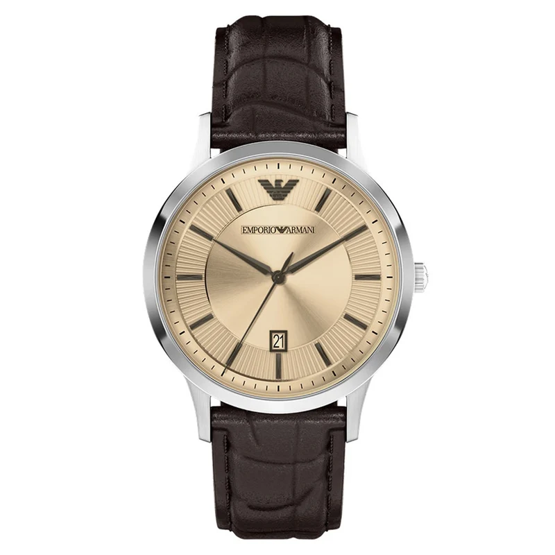 Emporio Armani Round Silver Dial Watch AR11783