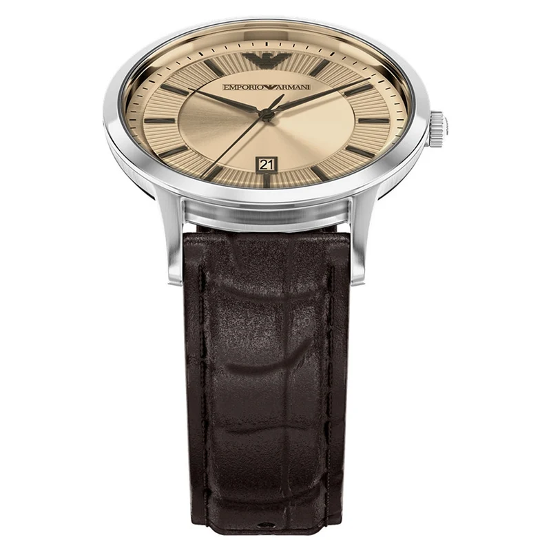 Emporio Armani Round Silver Dial Watch AR11783