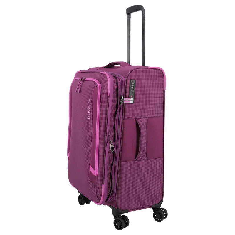 Travelite Corsiica - 4-Rollen-Trolley M 67 cm erw. (pink)