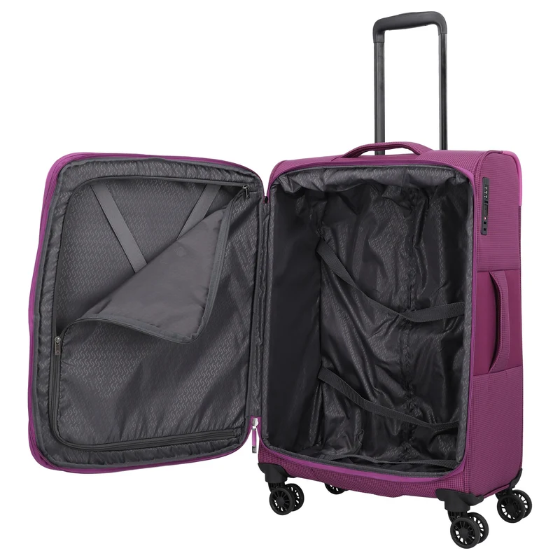 Travelite Corsiica - 4-Rollen-Trolley M 67 cm erw. (pink)