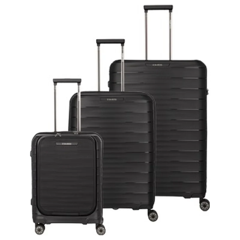 Travelite Mooby - 4-Rollen-Trolley Set 3tlg. (schwarz)