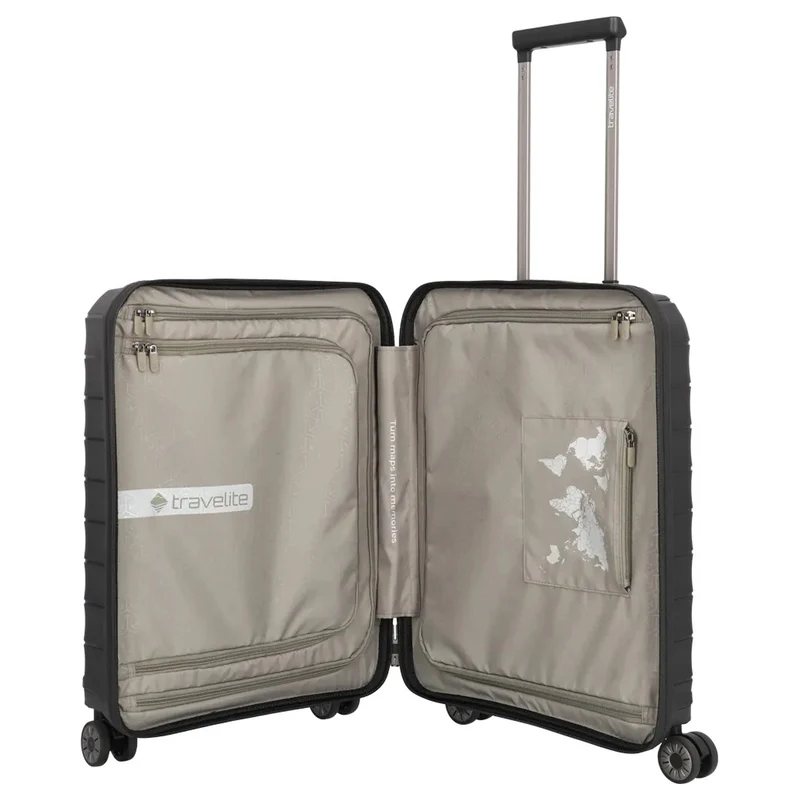 Travelite Mooby - 4-Rollen-Trolley Set 3tlg. (schwarz)