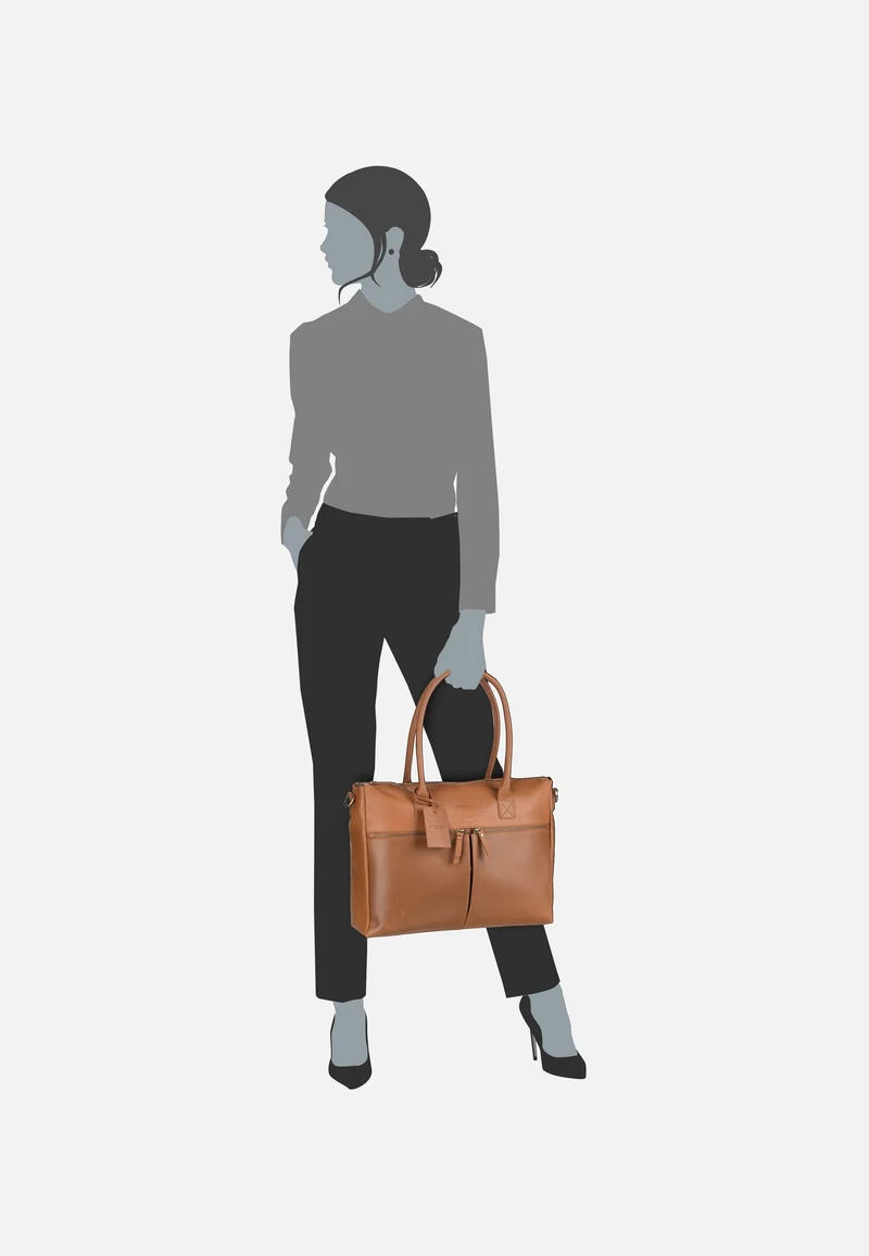 Vintage Valerie Laptopbag 15'' 6988 Cognac - Aktentasche