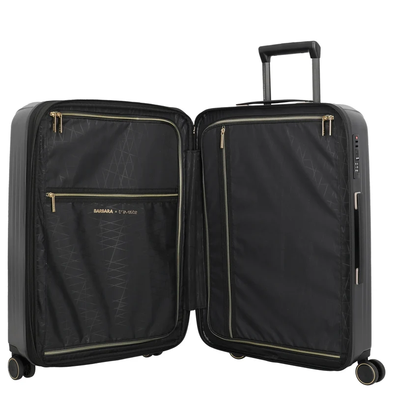 Travelite BARBARA Novelty - 4-Rollen-Trolley M 65 cm erw. (schwarz)
