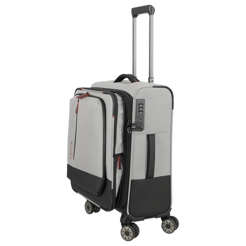 Travelite Crosslite - 4-Rollen-Kabinentrolley S 55 cm erw. (natur)