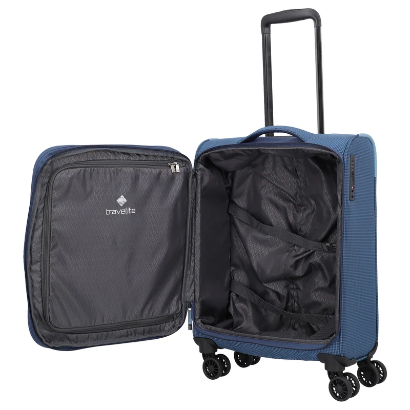 Travelite Corsiica - 4-Rollen-Kabinentrolley S 55 cm erw. (blue)