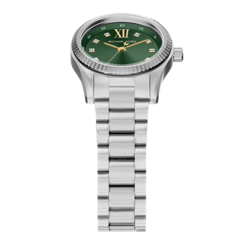 Michael Kors Lexington Round Green Dial Watch MK7580
