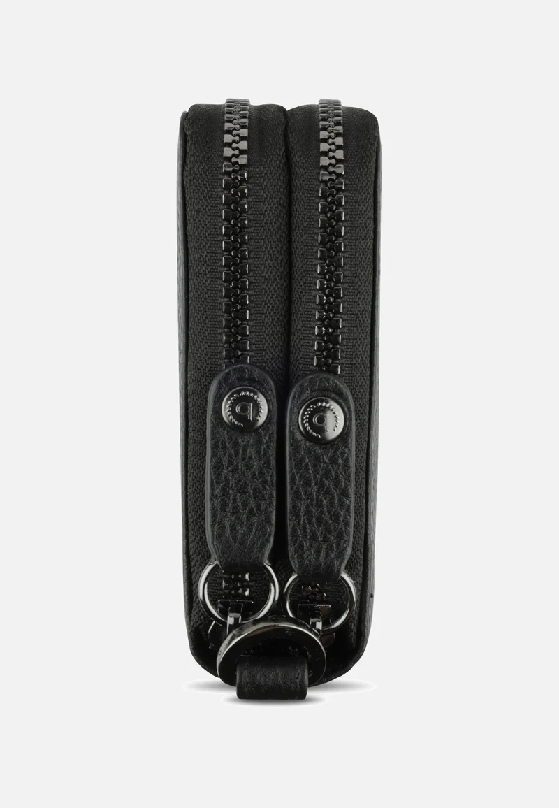 Elsa Ladies Double Zip Schwarz - Portemonnaie