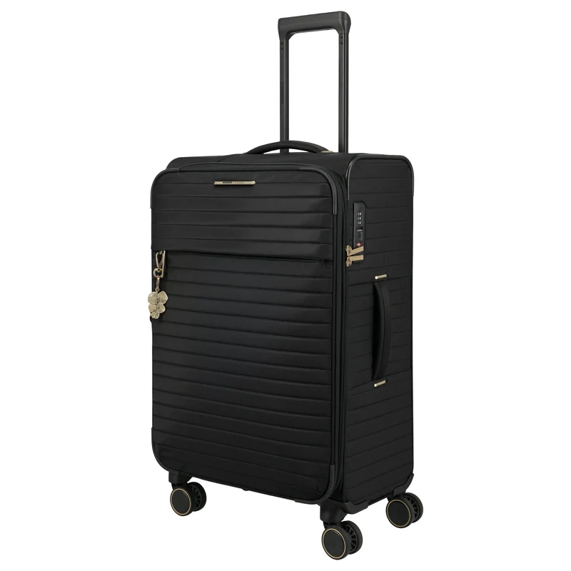 Travelite BARBARA Stepp - 4-Rollen-Trolley M 68 cm erw. (schwarz)