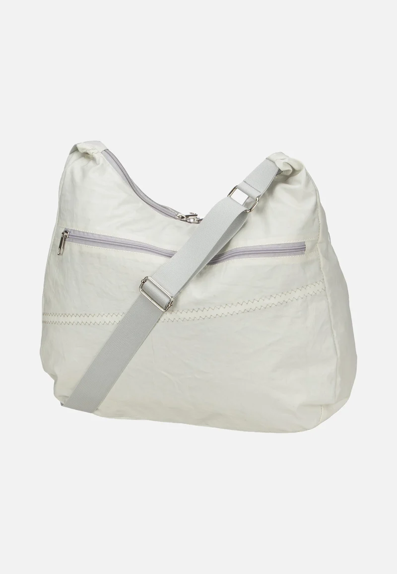 Bucht Stencil Weiss/Grau - Hobo Bag