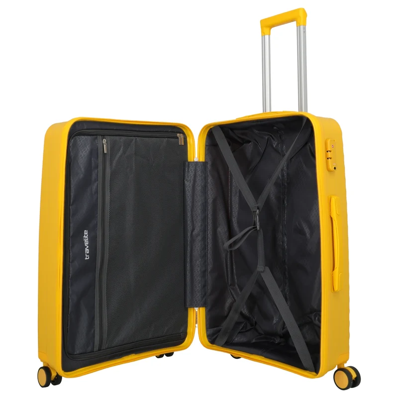 Travelite Pacific - 4-Rollen-Trolley 67 cm (yellow)
