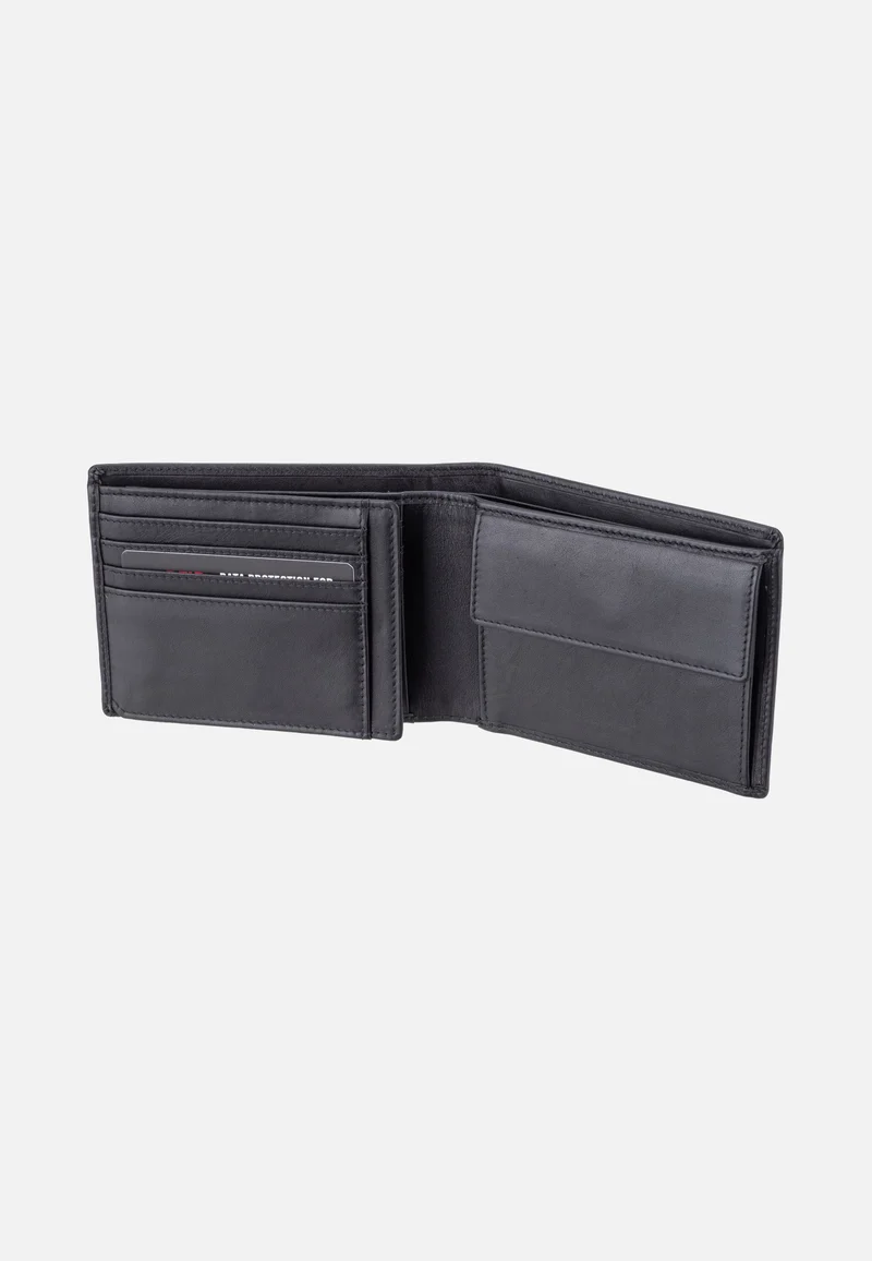 Romeo Airtag Wallet With Flap Black - Portemonnaie