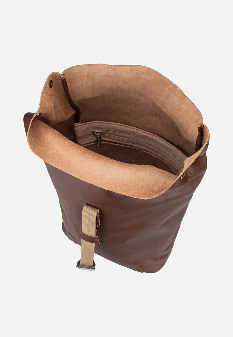 Pickwick Reflective Leather 12L Brown - Rolltop Rucksack