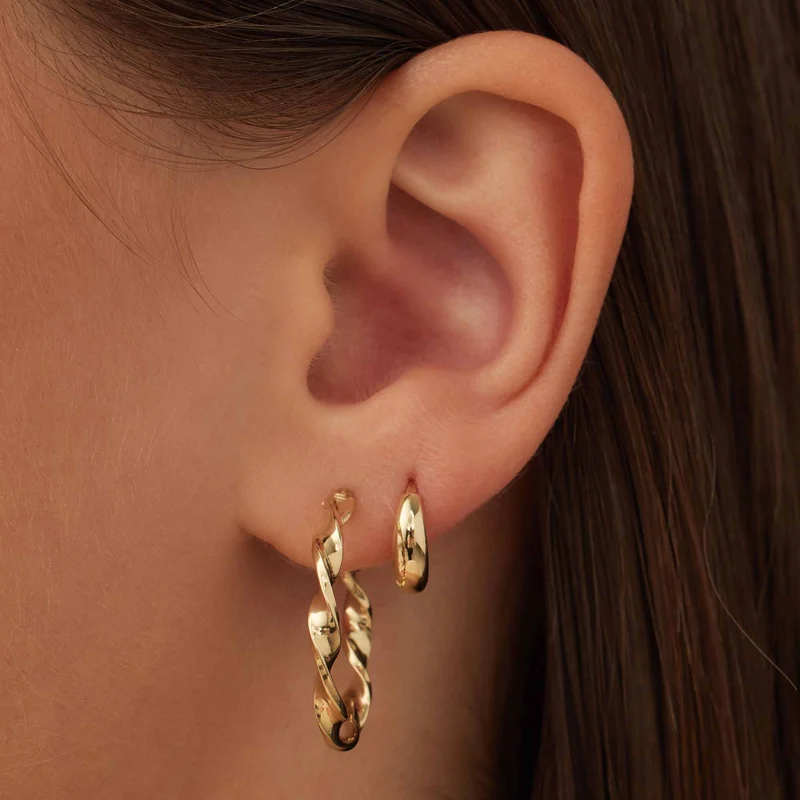 Isabel Bernard Rivoli Odette 14 Karat | Gold Reif-Ohrringe IB360241