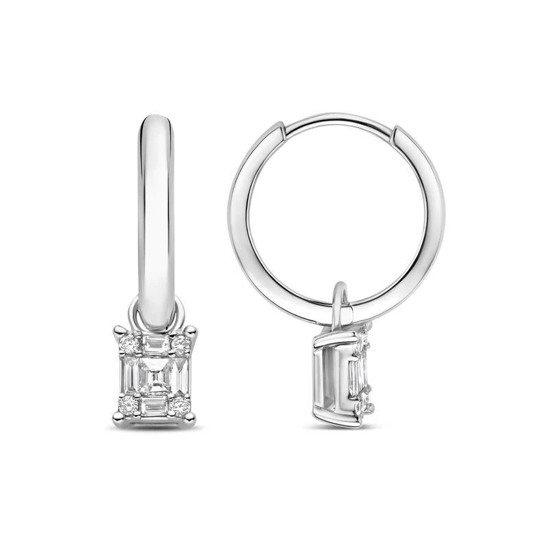 Isabel Bernard De la Paix Maxime 14 Karat Weißgoldohrrstecker mit Diamant 0.24 ct IBD360035