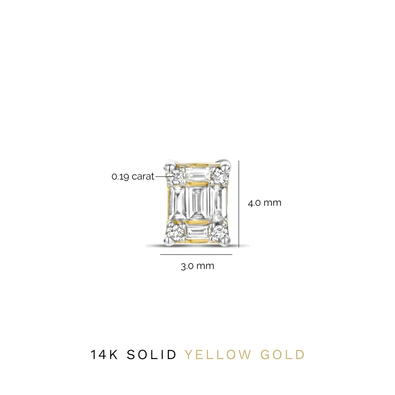 Isabel Bernard De la Paix Maxime 14 Karat Goldohrrstecker mit Diamant 0.26 ct IBD360020