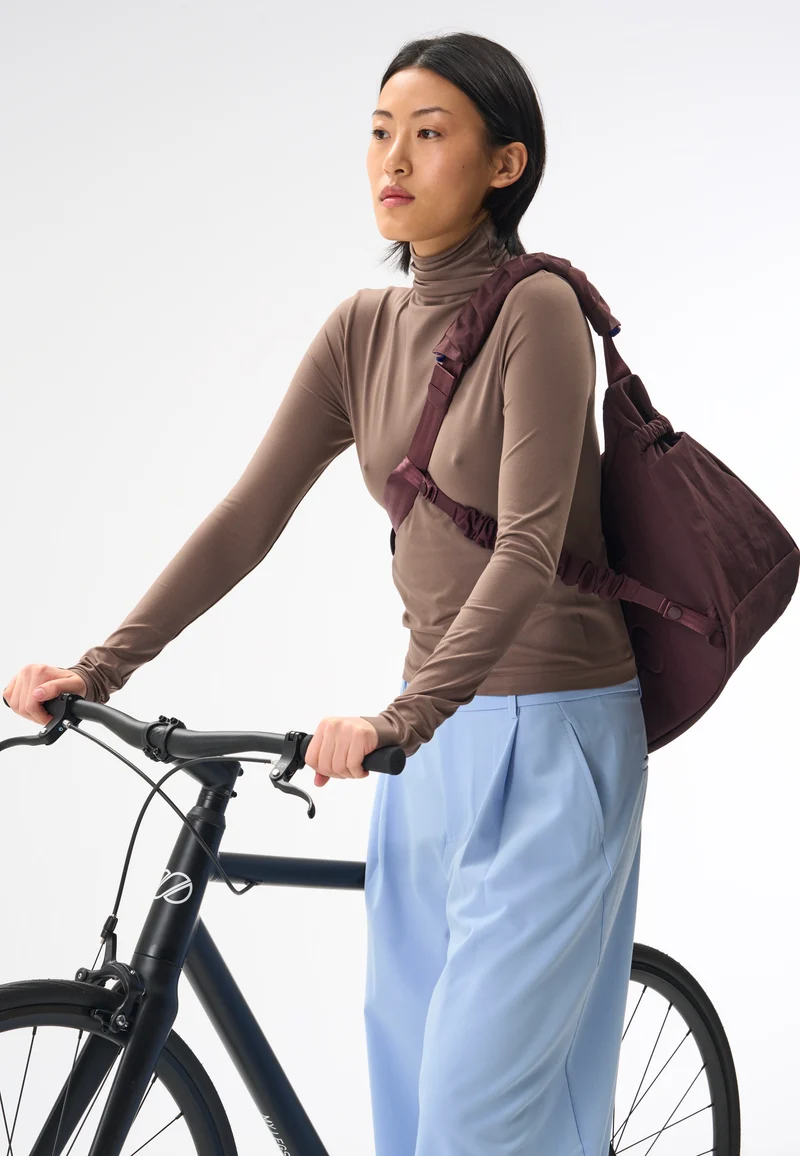 Krumm Large Crinkle Mahagoni - Hobo Bag