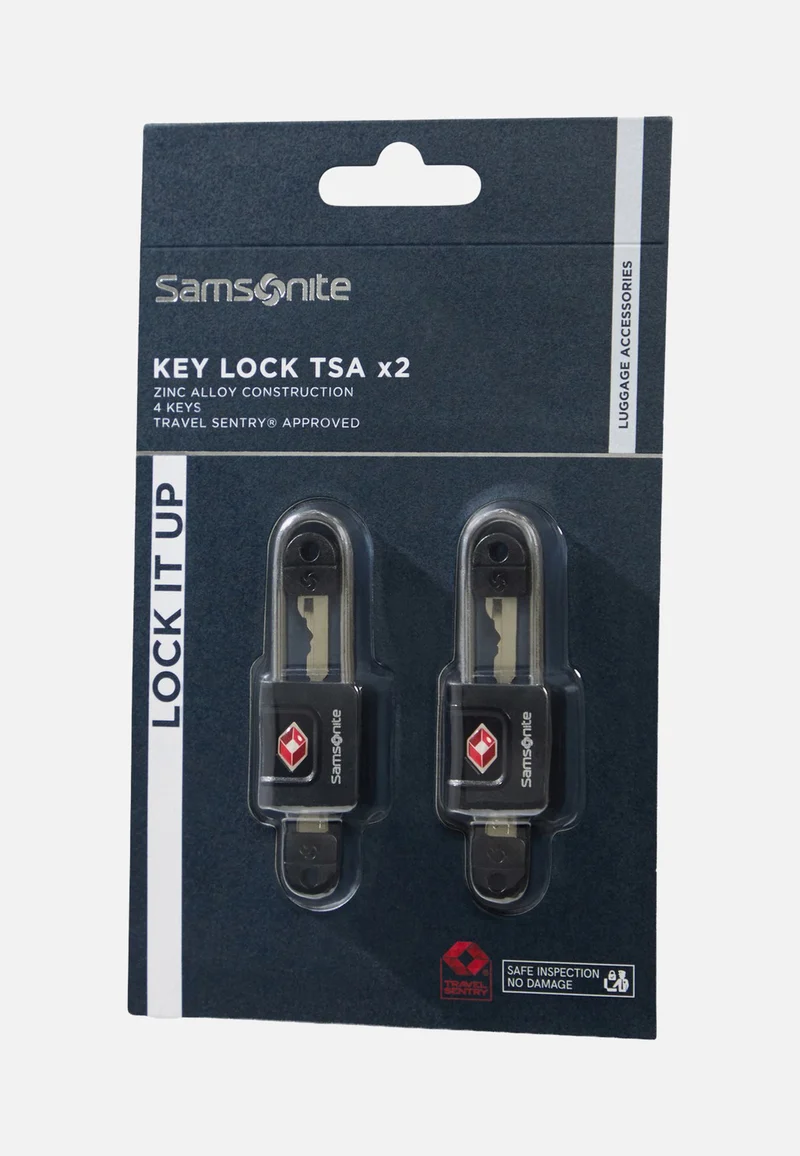 Key Lock TSA Pack Of 2 Black - Lock