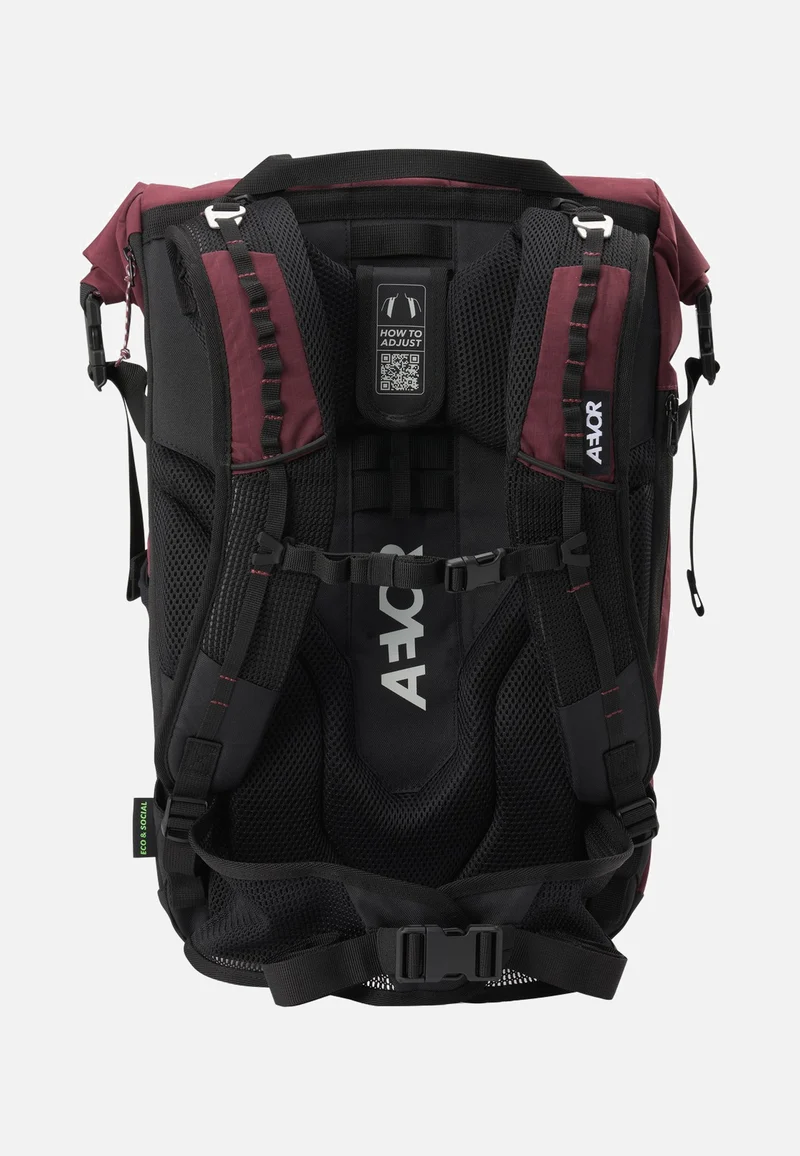 Active Pack Burgundy - Rolltop Rucksack