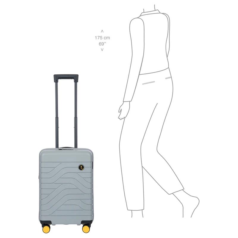 Brics Ulisse - 4-Rollen-Kabinentrolley 55 cm erw.