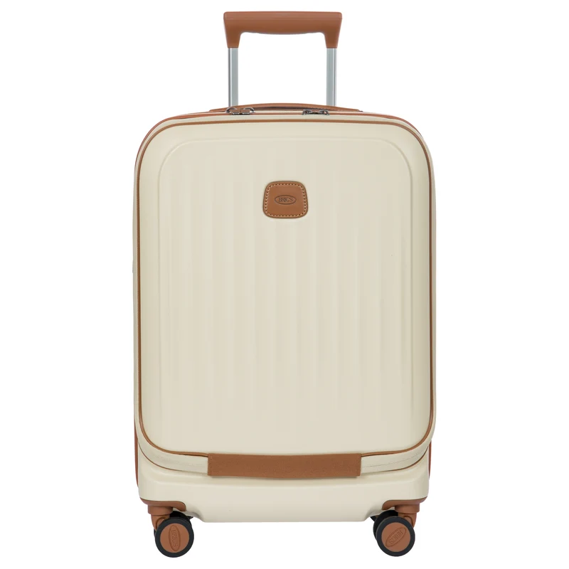 Brics Taormina - 4-Rollen-Kabinentrolley mit Vortasche 55 cm erw. USB (cream)