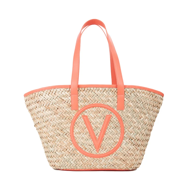 Valentino Bags Samuela Beige & Orange Shopper VBG90O01NATUR/CORAL