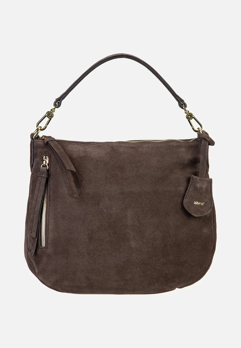Juna Small Suede Dark Brown - Hobo Bag