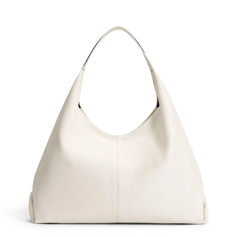 Isabel Bernard Honoré Grace cremefarbene Leder-Schultertasche aus Kalbsleder IB25093-070