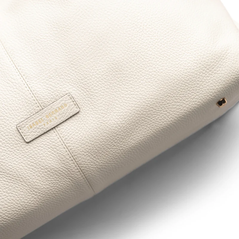 Isabel Bernard Honoré Grace cremefarbene Leder-Schultertasche aus Kalbsleder IB25093-070