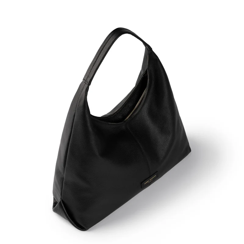 Isabel Bernard Honoré Grace schwarze Leder-Schultertasche aus Kalbsleder IB25093-001