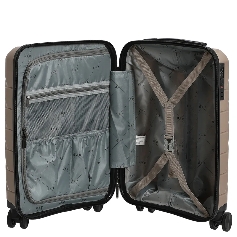 D&N Travel Line 4100 - 4-Rollen-Kabinentrolley S 54 cm (taupe)