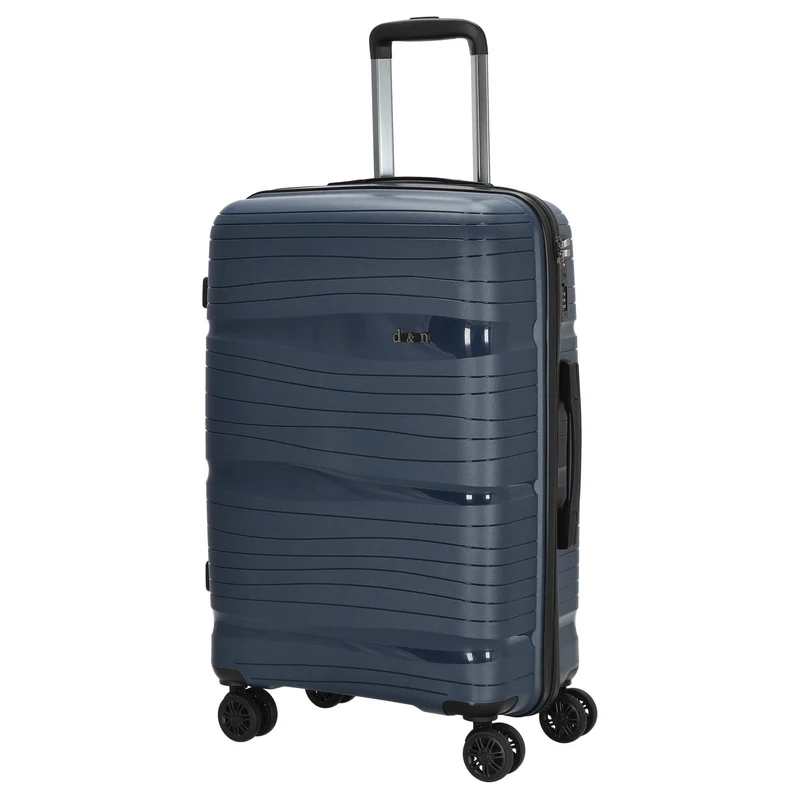 D&N Travel Line 4300 - 4-Rollen-Trolley M 66 cm (dunkelblau)