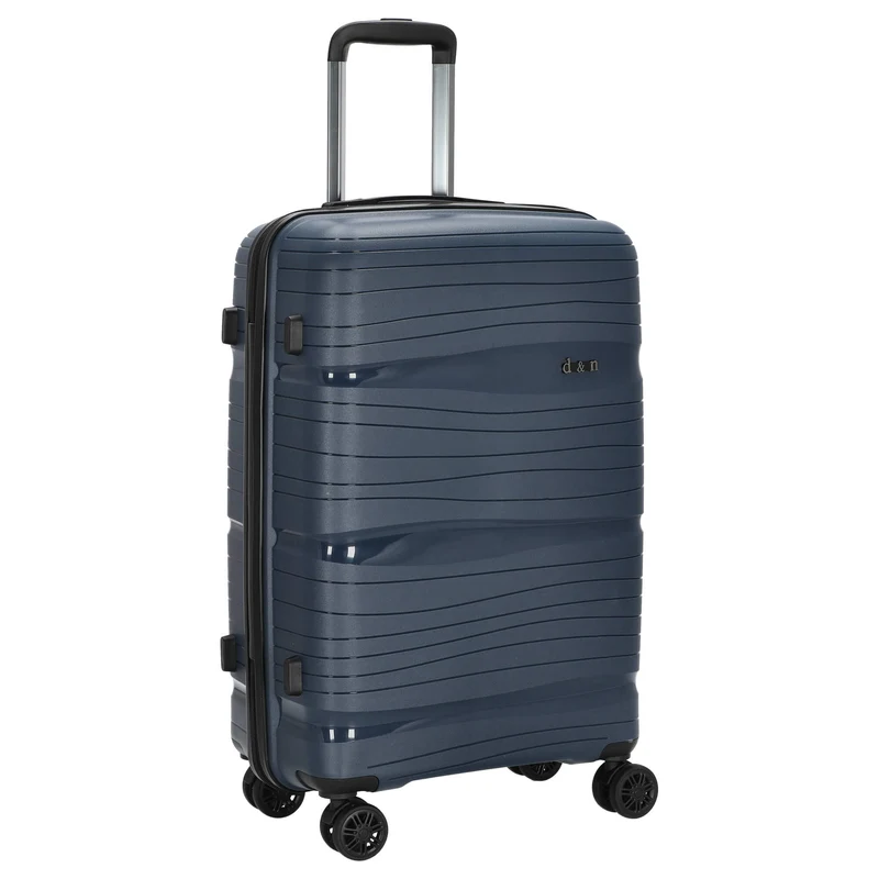 D&N Travel Line 4300 - 4-Rollen-Trolley M 66 cm (dunkelblau)