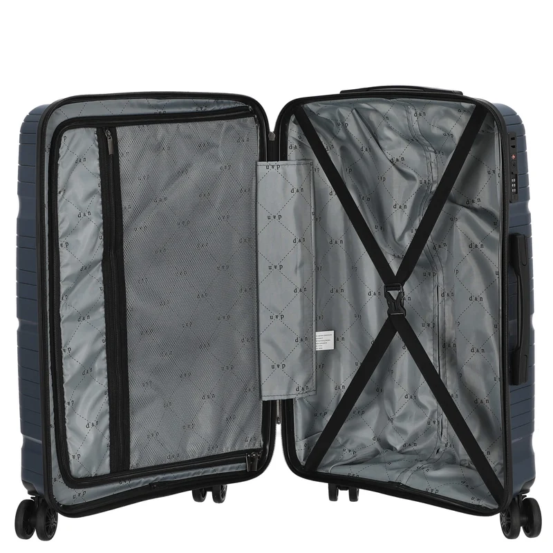 D&N Travel Line 4300 - 4-Rollen-Trolley M 66 cm (dunkelblau)