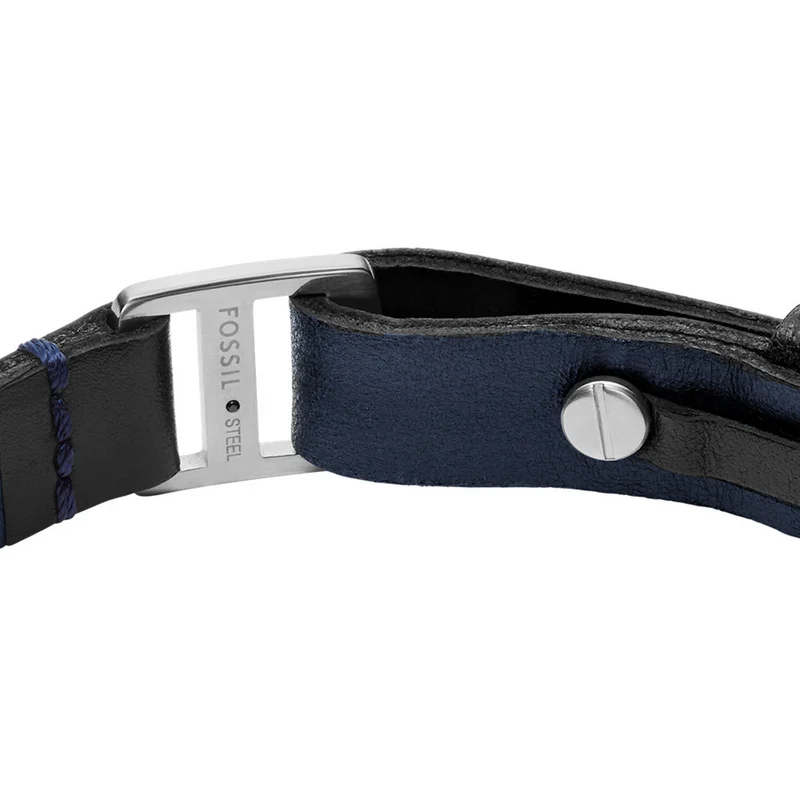 Fossil Machine Leather Men's Bracelet JF04964040