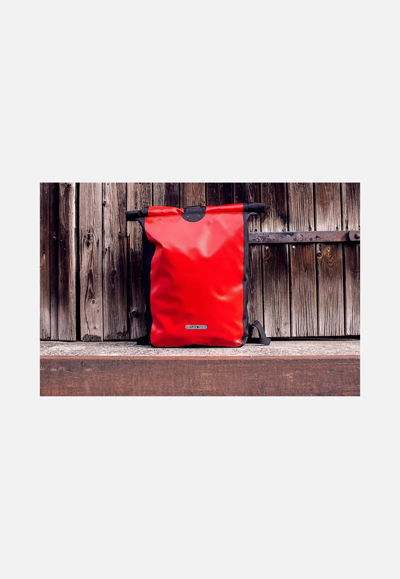 Messenger-Bag Rot Schwarz - Rolltop Rucksack