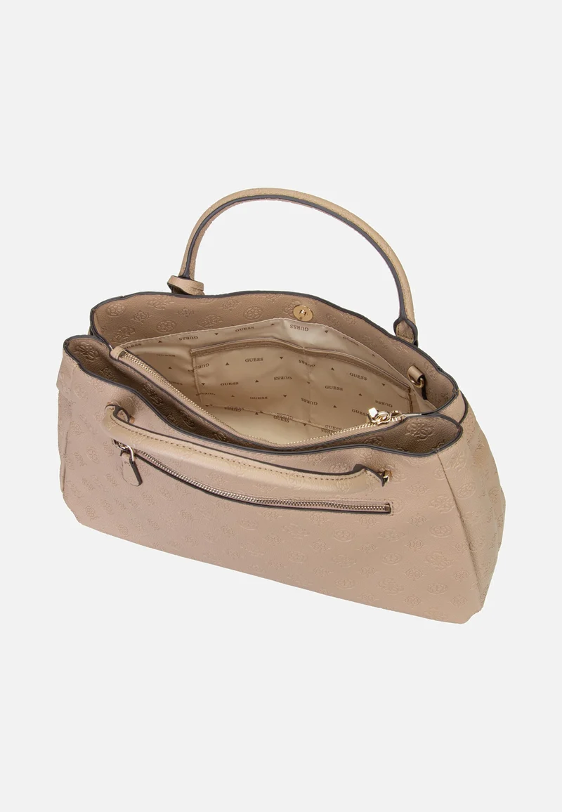 Ella Logo Large Girlfriend 46060 Beige Logo - Satchel
