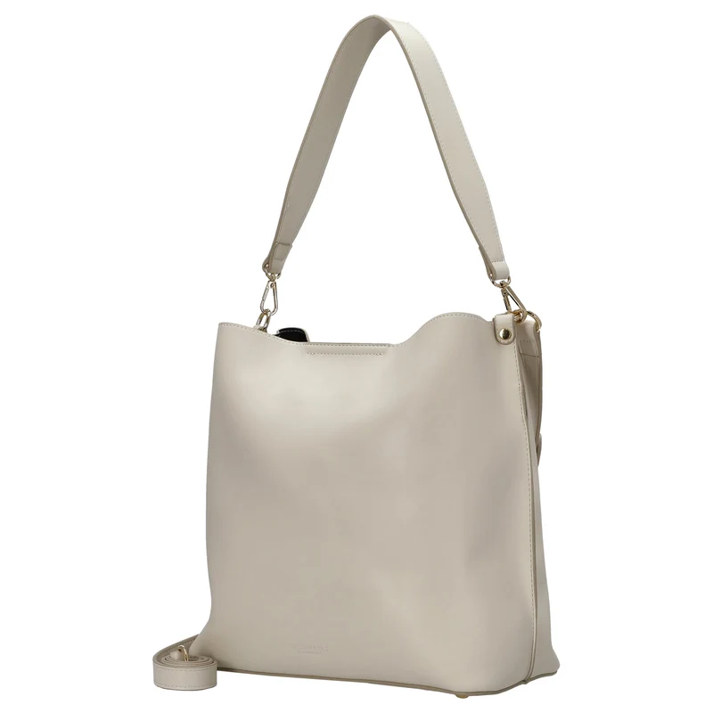 Seidenfelt Lilla Ro Midi Hobo - Schultertasche 30 cm (cream)