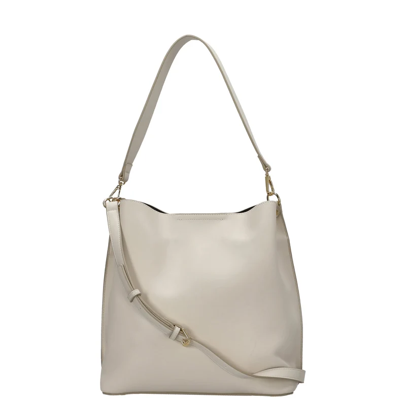 Seidenfelt Lilla Ro Midi Hobo - Schultertasche 30 cm (cream)