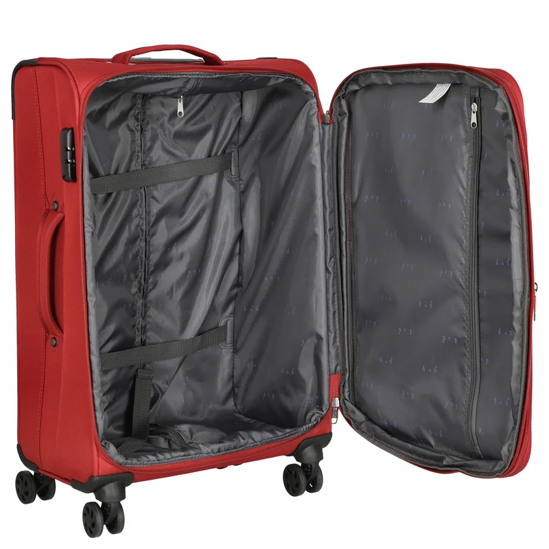D&N Travel Line 6804 - 4-Rollen-Trolley M 66 cm (dunkelrot)