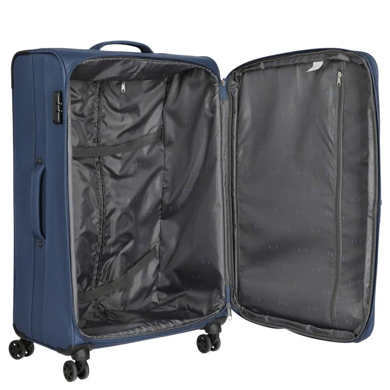 D&N Travel Line 6804 - 4-Rollen-Trolley L 76 cm (blau)