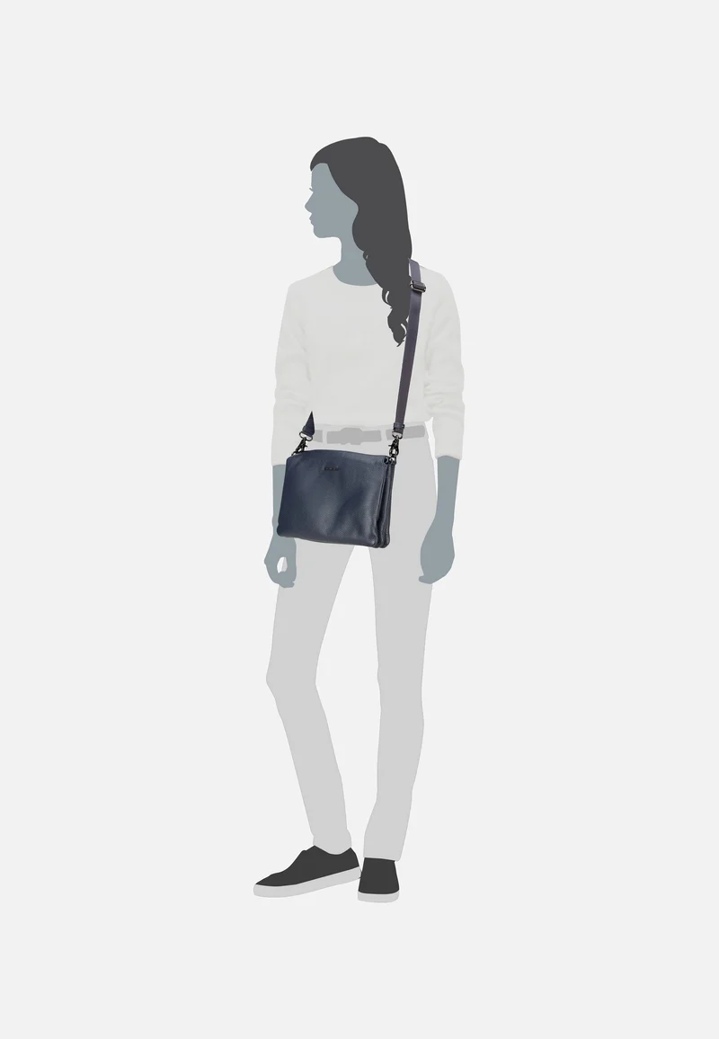 Mellow Leather FZT12 Dress Blue - Crossbody Bag