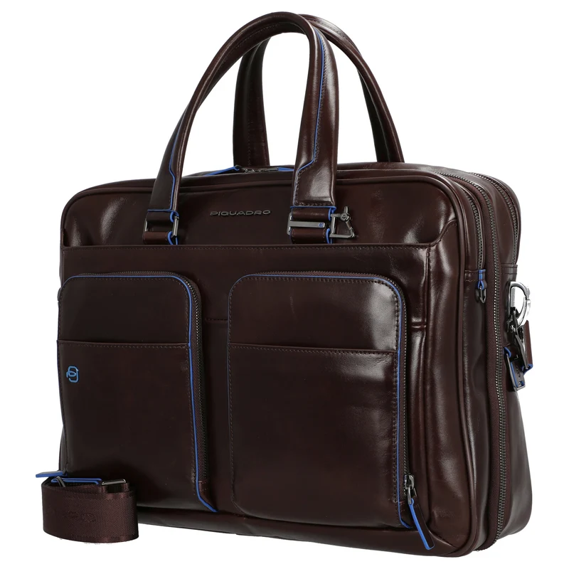 Piquadro Blue Square - Aktentasche 15" 41 cm erw. (mahogany)