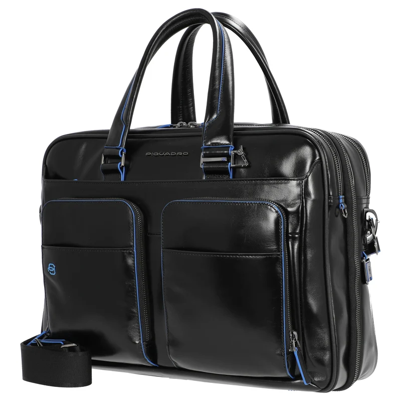 Piquadro Blue Square - Aktentasche 15" 41 cm erw. (black)