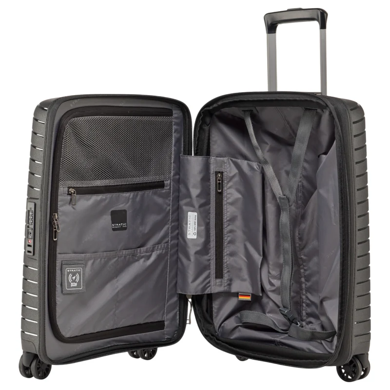 Stratic Novium SL - 4-Rollen-Kabinentrolley 55 cm erw. (black)