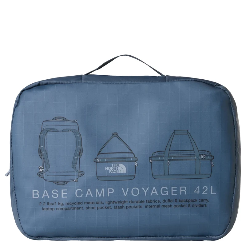 The North Face Base Camp Voyager Duffel 42L - Reisetasche/Rucksack 58.5 cm (granite grey/frost grey)