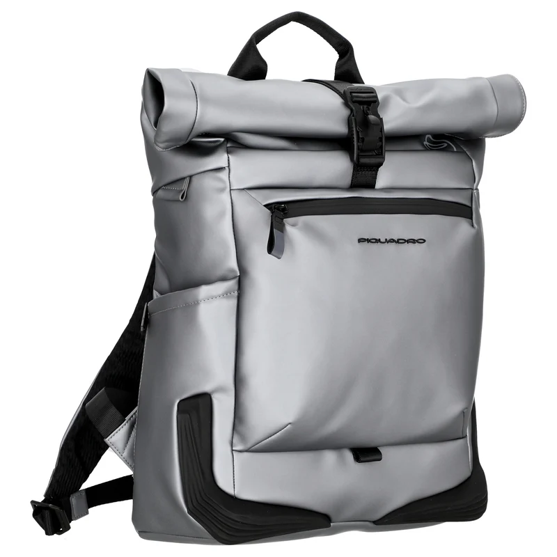 Piquadro Roll Top - Fahrradrucksack 15.6" 47 cm (silber/schwarz)