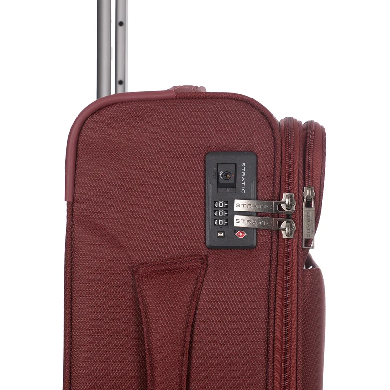 Stratic Light + -4-Rollen-Kabinentrolley 55 cm (dark red)