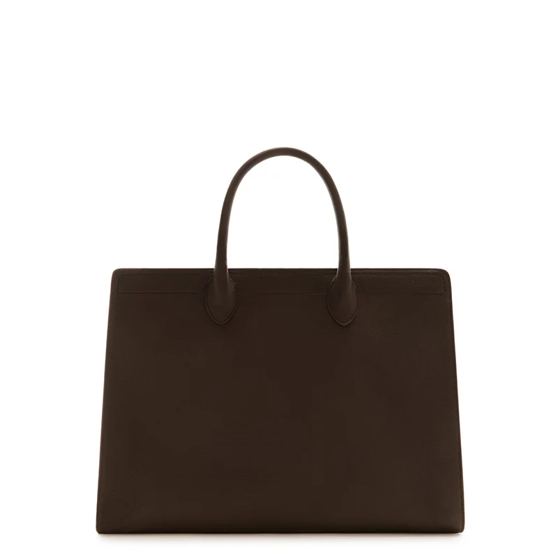 Isabel Bernard Honoré Nadine braune Kalbsleder Handtasche mit Laptopfach IB25087