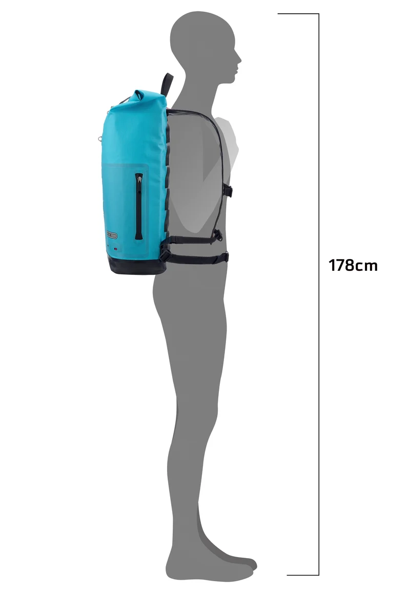 Commuter Daypack Cyber 21L Cyber Blue/Pink - Rolltop Rucksack